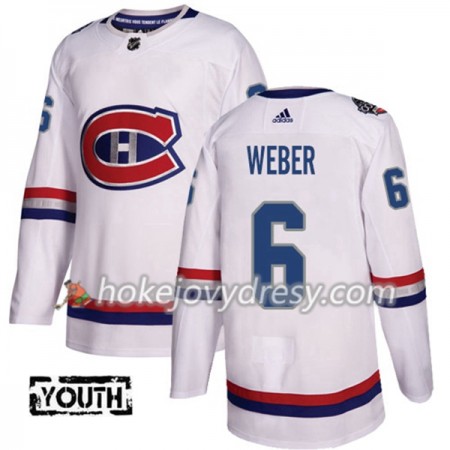 Dětské Hokejový Dres Montreal Canadiens Shea Weber 6 Bílá 2017-2018 Adidas Classic Authentic